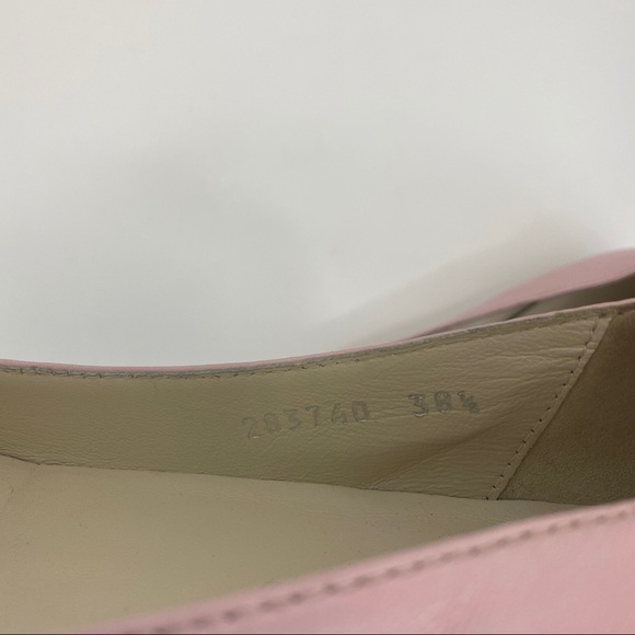 Gucci Baby Pink Chain Logo Ballet Flats 38.5 - Picture 6 of 10